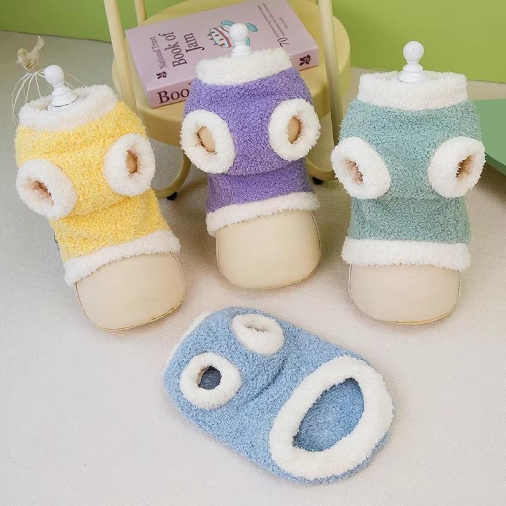 Soft Cat Dog Clothes Winter Warm Puppy Clothes New Plush Dog Coat  For Small Medium Dogs