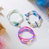 Summer Beach Seed Bead & Evil Eye Wrap Anklet with Starfish Pendant