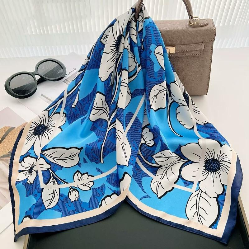 70 silk scarf square scarf high sense fashion versatile professional simulation silk small scarf versatile printed women's silk scarf