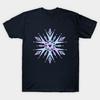 Men Black Print T-shirt Mickey Snowflake No-Cut Transfer Paper Print Cotton Tshirt