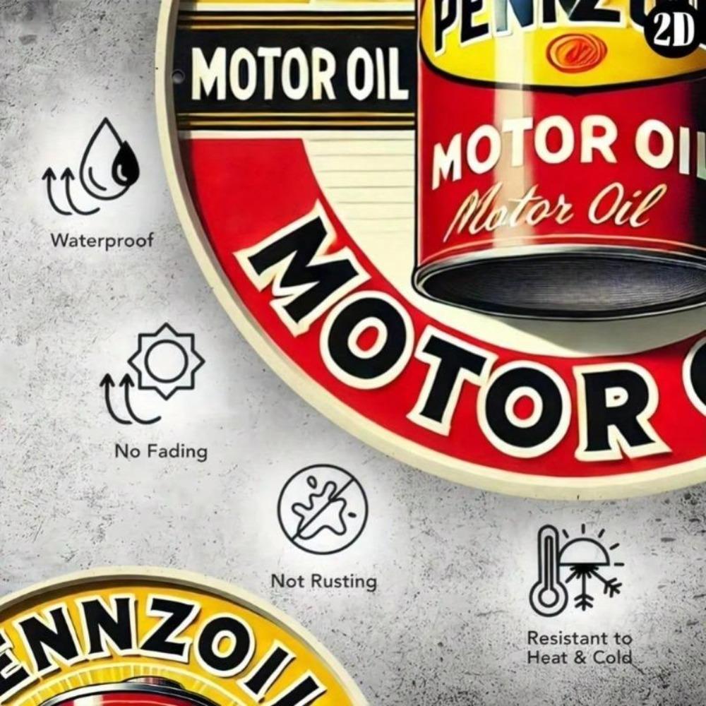 Vintage Rustic Pennzoil Classic Motor Oil Metal Wall Sign Retro Home Decor