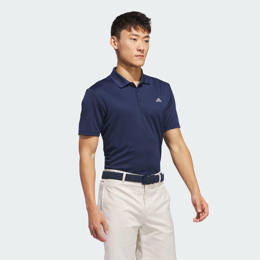 Adidas Performance Polo Shirt Solid Color Logo Short Sleeve Polo Men Tops Dark-Blue IU4447