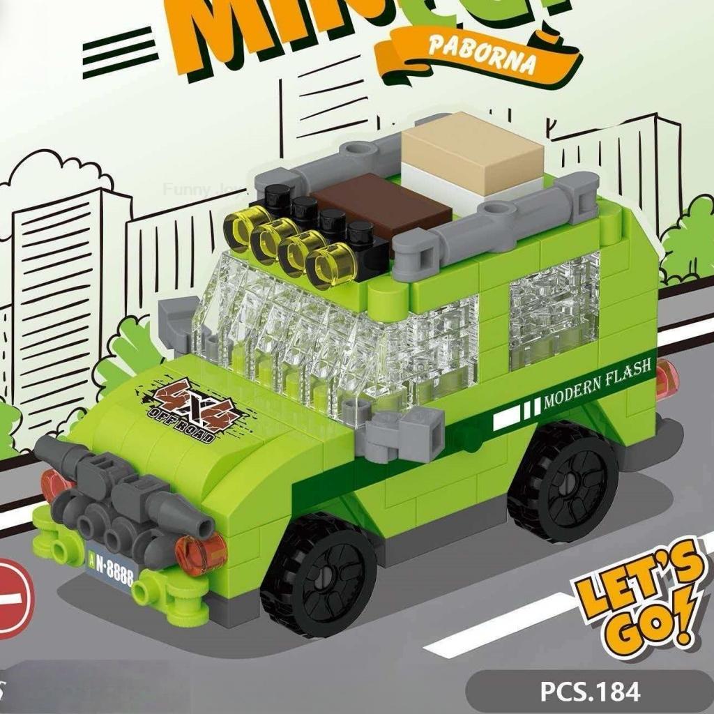 

New Educational Toys Car Building Blocks Gifts for Boys Girls food truck off-road vehicle RV campervan vacation vehicle No Box