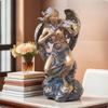 Resin Angel Figurine with Metallic-lookLook Surface Simple Sculpture Holy