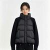 Knitted Sleeve Down Jacket Women's Winter New Stand-up Collar Short Thickened Warm Splicing Fashionable Trendy Coat