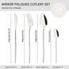 24Pcs Stainless Steel Dinnerware Set Kitchen Fork Spoon Knife Dinner Cutlery Set Mirror Silver Western Flatware Tableware Set