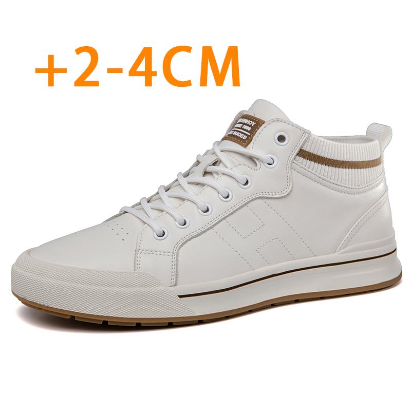

New Fashion Handmade Casual Mens Shoes Genuine Leather Sneakers Male Thick Bottom Male Skateboard Footwear Outdoor Ankle Boots 44