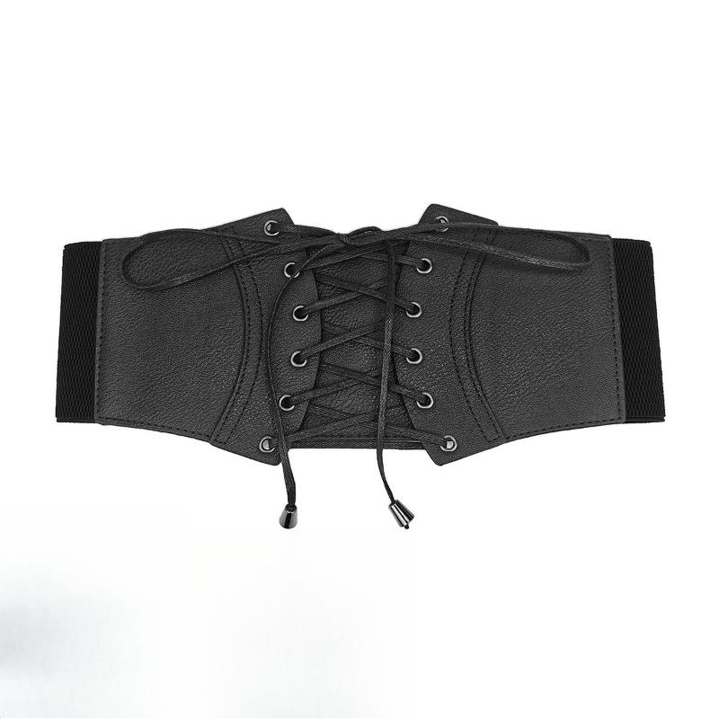 Ladies Wide Waistband Retro Korean Style Elastic Waist Belt Fashion Dress Decoration Waist Cincher Corset Accessories