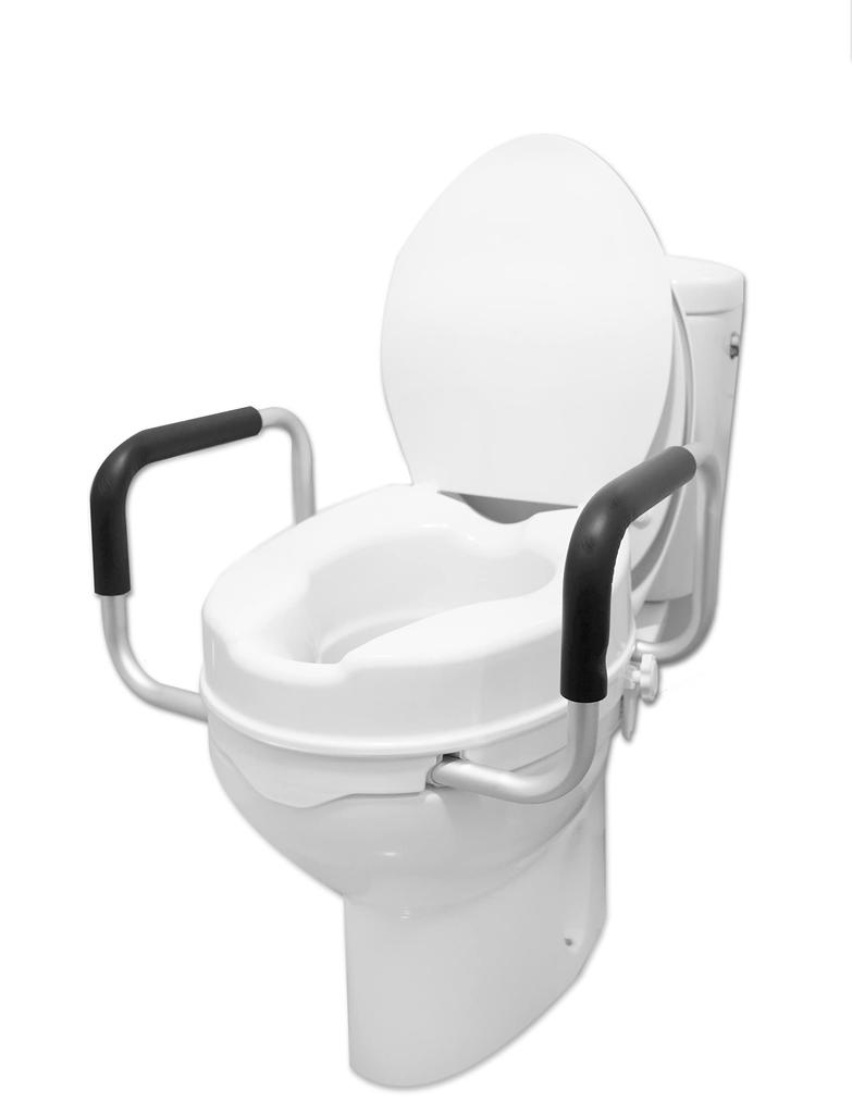 PEPE Raised Toilet Seat Handicap Toilet Support Handrail for Toilet Seat Toilet Raiser for the Raised Toilet Support for Elderly and Pregnant Women -