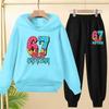 Set Autunnali e Invernali per Bambini e Bambine dai 3 ai 12 Anni, 67 Felpe Sportive Cartoni Animati, Pantaloni Lunghi e Affascinanti Pullover con Cappuccio