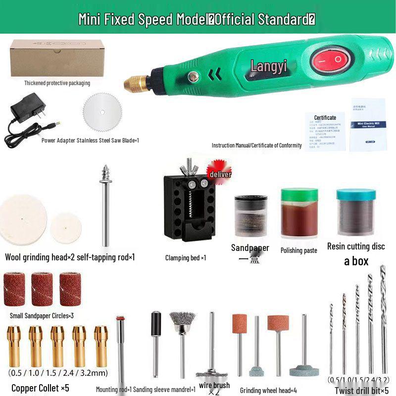 Electric Handheld Mini Grinder for Wood, Jade Carving & Polishing