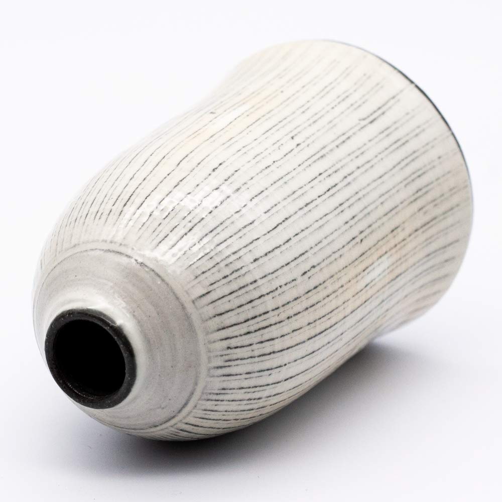 Kyoto Ware, Kiyomizu Ware, Seki Pottery, Flowering Pot, Small, White Grass, 246242