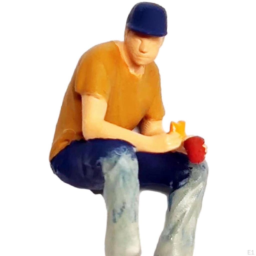 1/64 Figures Model People Figurines for DIY Projects Street Building Railway Layout Scenario