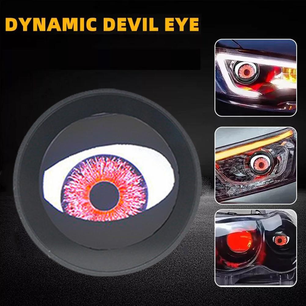2Inch Devil Eye LED Headlight Kit Car Dynamic Lights With Remote Control Eyes Retrofit Kits Headlight Assembly Auto Accessory