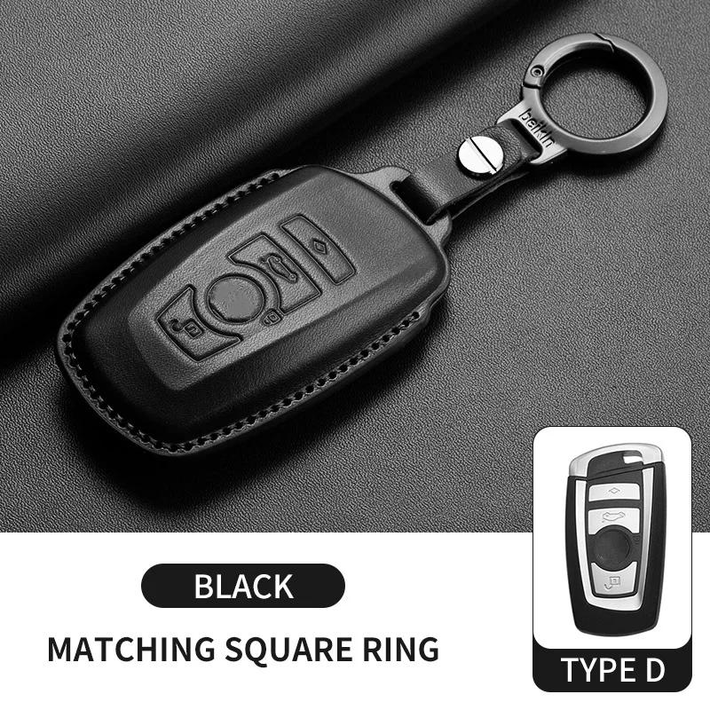 Leather Car Key Case Cover For BMW 3 4 5 6 Series X1 X2 X3 X4 X5 F10 F20 M3 M4 E34 E36 525 320i 2025 Key Shell Car Accessories