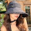 Korean Style Sun Protection Cap Wide Brim Beach Hat Women's Sun Visor Hats  Casual Wear