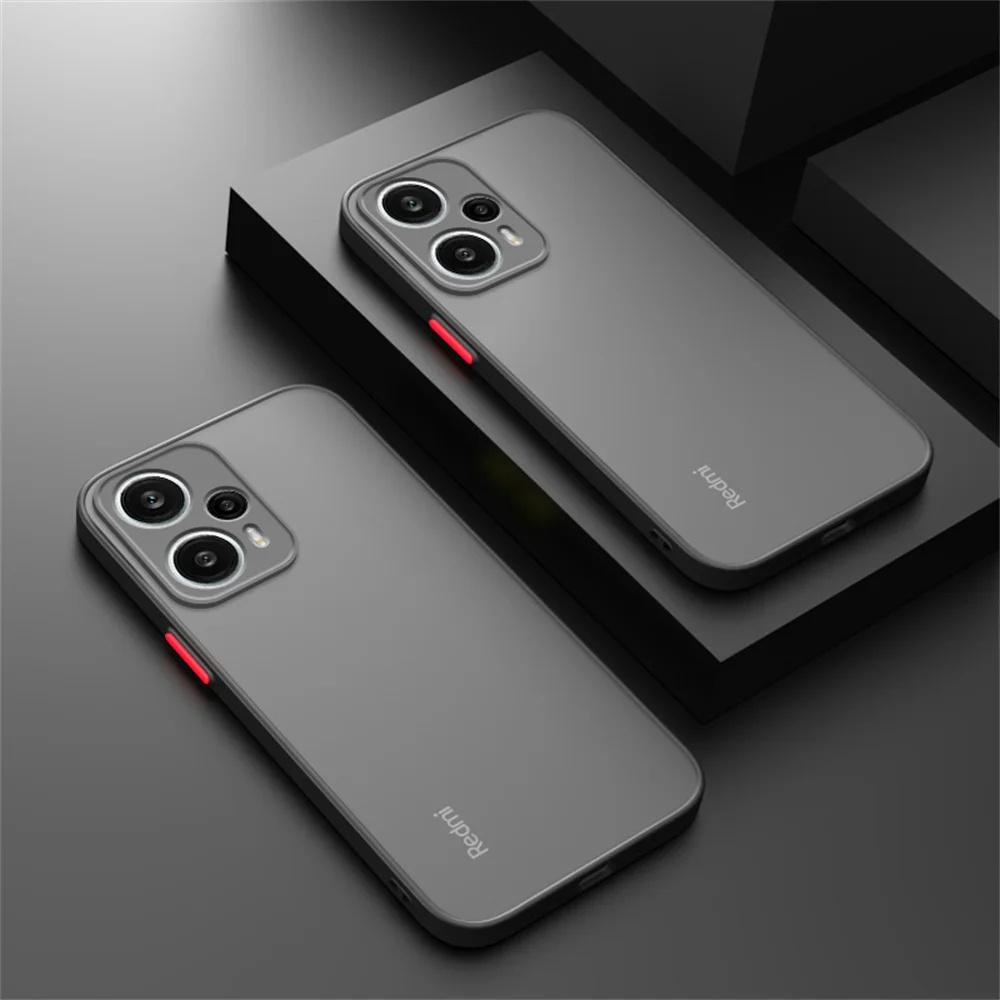 Matte Skin Feel Case for Xiaomi Note 12 Turbo 13 11 10 Pro Plus Armor Bumper Phone Cover On Redmi 12 12C 10 10C 5G Cover Case
