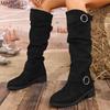 Women High Boots Suede Designer Knee High Shoes New Brand Winter 2026 Gladiator Goth Fashion Classic Snow Boots