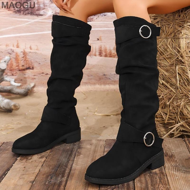 Women High Boots Suede Designer Knee High Shoes New Brand Winter 2026 Gladiator Goth Fashion Classic Snow Boots