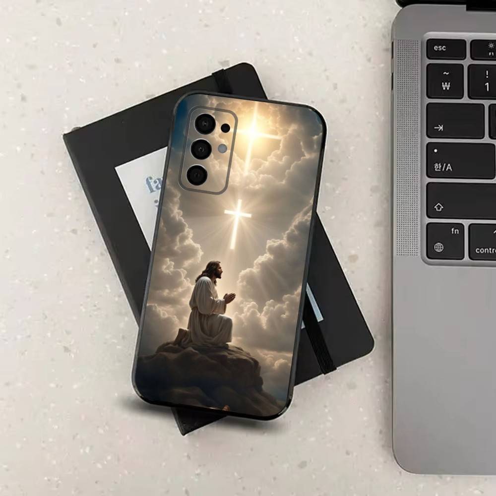 Christian Faith Jesus Case For Samsung Galaxy A73,52,71,53,32,72,41,J7,22,Note,31,8,9,Soft Black Silicone Cover