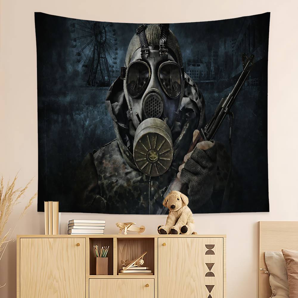 Horror Game SStalker Cartoon Tapestry Art Science Fiction Room Home Decor Wall Hanging Sheets