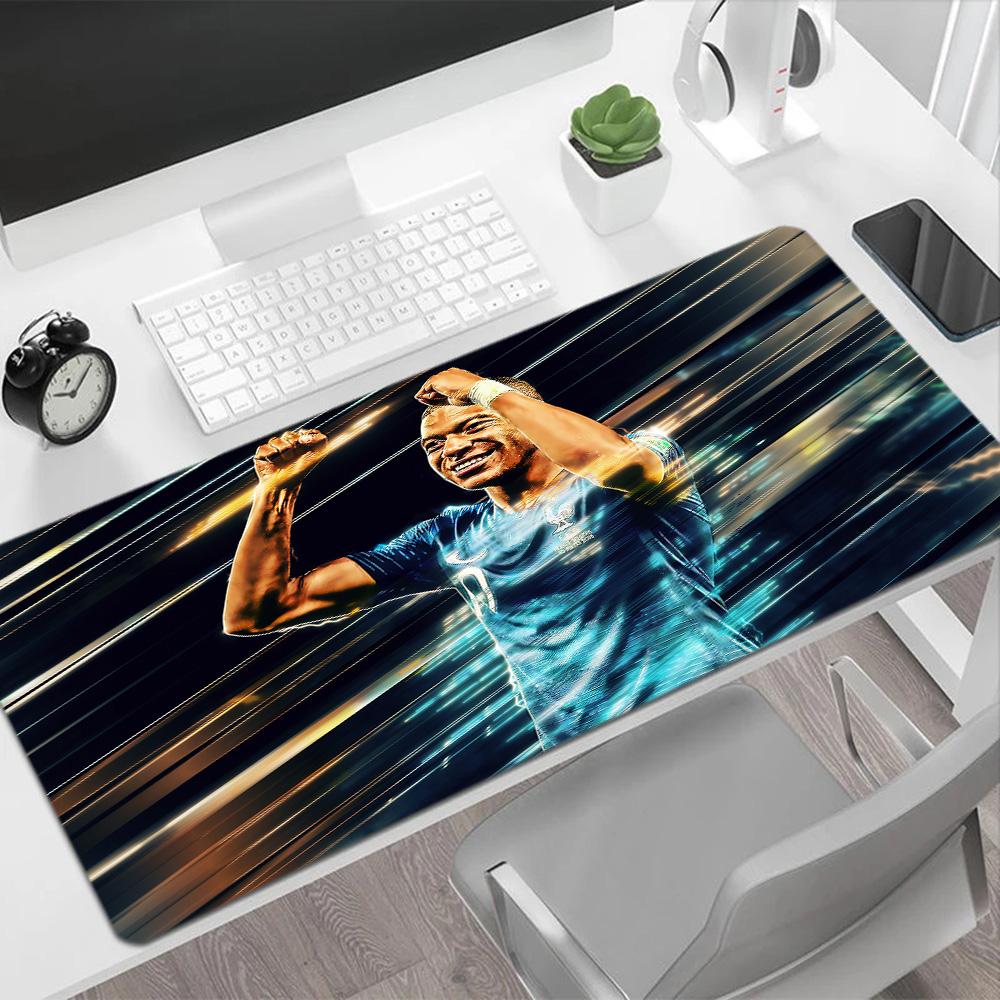 Football Player Victory Large Mouse Pad Desk Mouse Pad Ultra-Long Desk Mat Non-Slip Rubber Base Office Desk Accessory