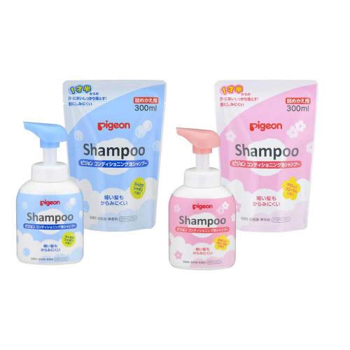 Pigeon Conditioning Foam Shampoo, Soft Soap Scent, Refill 300ml x 2 [Bulk Purchase]