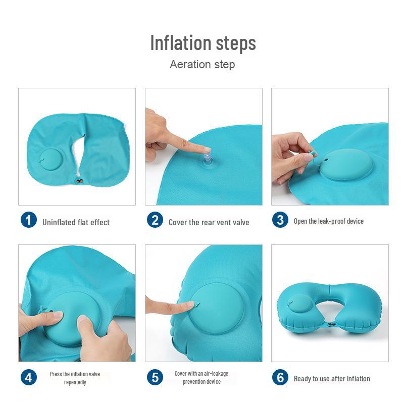 Nadmuchiwana poduszka pod szyję w kształcie litery U do podróży na świeżym powietrzu