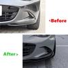 Compatible for Mazda MX-5 Miata ND 2016 2017 2018 2019 2020 2021-2024 Car Front Bumper Spoiler Fog Lamp Cover Air Knife Splitter Body Kit(Carbon
