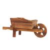 Wooden Wagon Planter Multi Functional Stylish Garden Flower Cart Planter for Home Yard