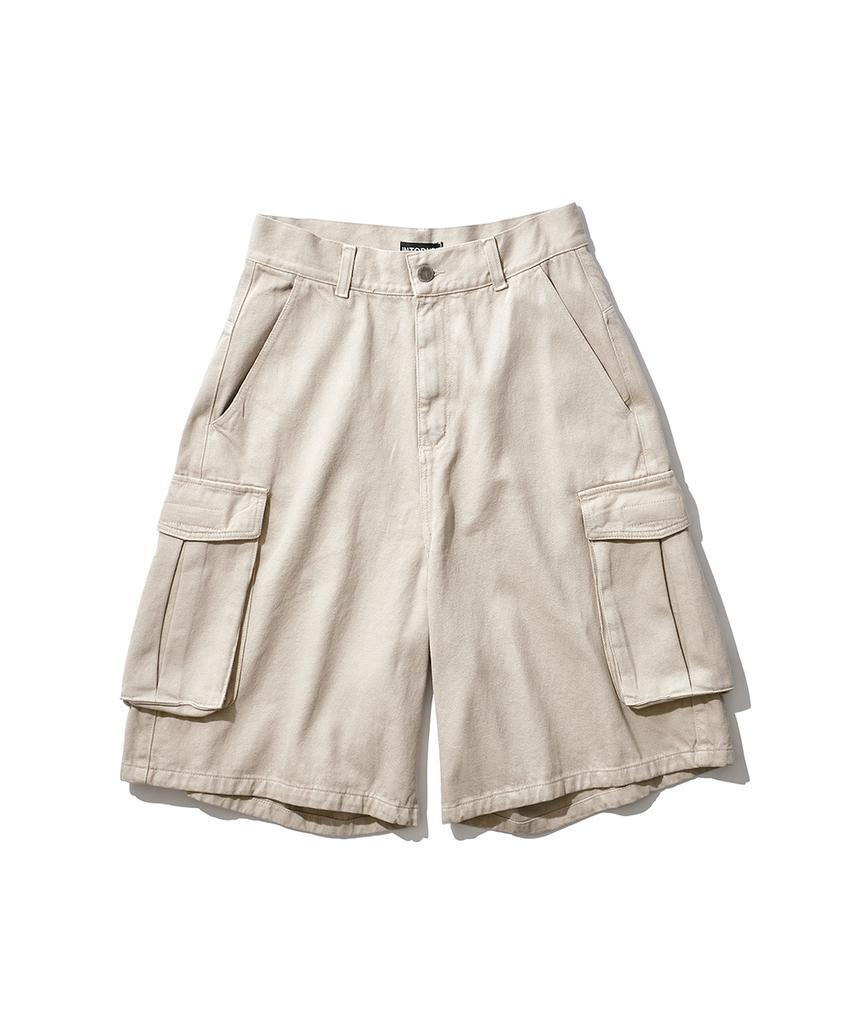 Intudeoseukeu Elias Cargo Shorts - Washed Beige