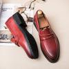 2025 Herrskor Casual Läder Herrskor Andningsbara Italiensk Stil Handgjorda Brittiska Skor för Män Stora Skostorlekar 38-44