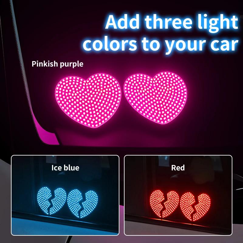 Car mood light, car atmosphere light, USB love LED light, warning light for heartbreak after a breakup Accessories