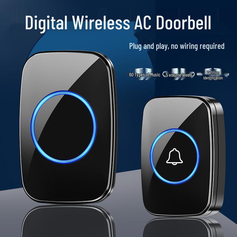 Wireless AC Digital Music Doorbell with Remote Control