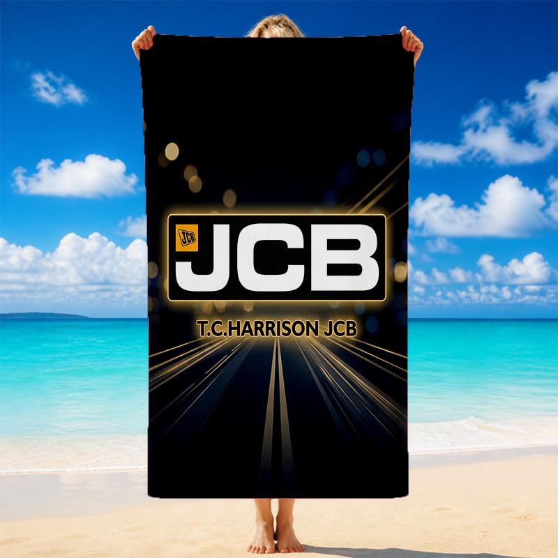 JCB Print Microfiber Beach Towel Sand?Resistant Lightweight Towel For Swimming Outdoor Travel Use