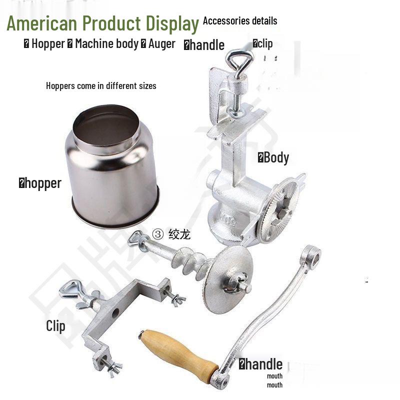 Kleiner Gusseisen Handkurbel Mais- und Getreidemühle