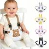 Portable Cartoon Dining Chair Strap Breathable With Mesh Design Feeding Harness Lightweight Easy To Carry Safety Seat Strap