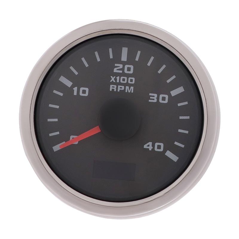 Universal 52mm Tachometer 4000 RPM Marine Tacho Meter with LCD Hourmeter With Red Backlight For Car Boat Yacht RV