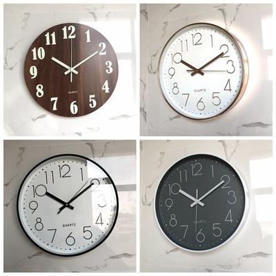 12-Inch Clock Digital Wall Clock Living Room Home Silent Home Quartz Clock Luminous Wall Clock Round Hanging