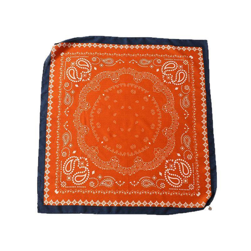 Womens Cotton Square Scarf With Magnetic Clasp Lightweight Winter Wrap Accessory Floral Print