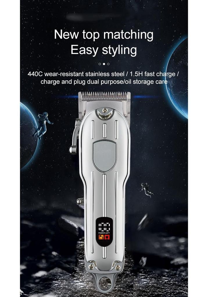 Best-Selling High-Power Metal Men's Hair Clipper & Electric Trimmer for Home & Barber Use