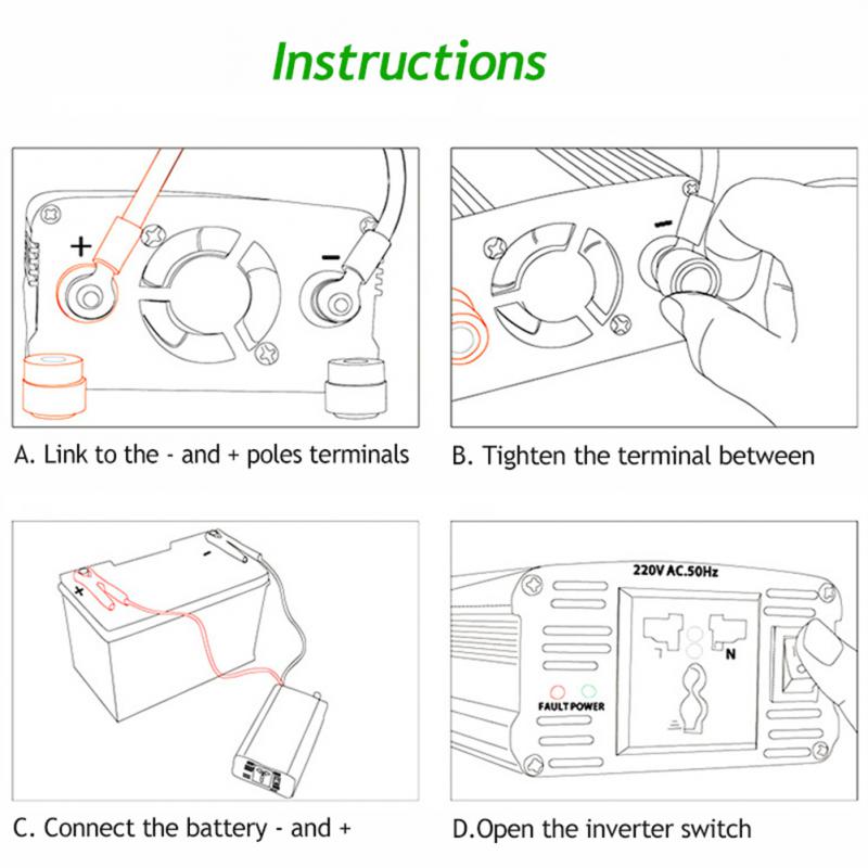 Car Inverter 12V 220V Car Voltage Converter 2000W-500W Power Inverter Charger Converter DC To 12V To 220V for Phone Tablet