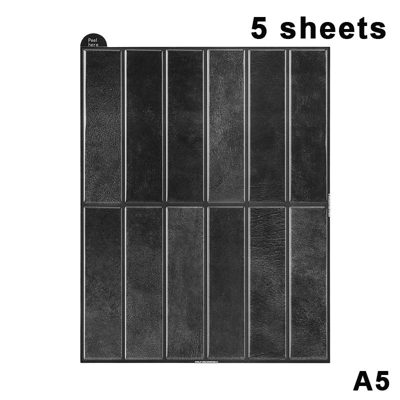 5/10Pcs Non Fading Wall Tile Stickers Peel and Stick Waterproof Oil Proof Heat Resistant for Dining Area Wall Decoration