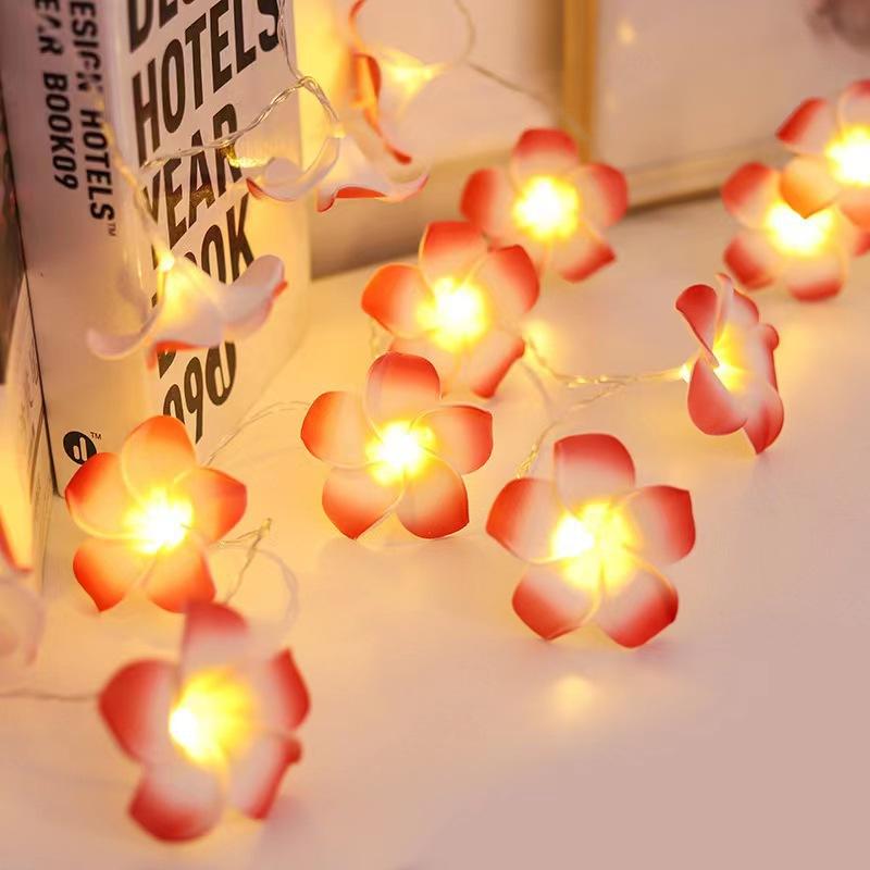 20/30 LED red fruit bell, pine cone, pine needle light string, festive New Year home, Christmas decoration, party atmosphere