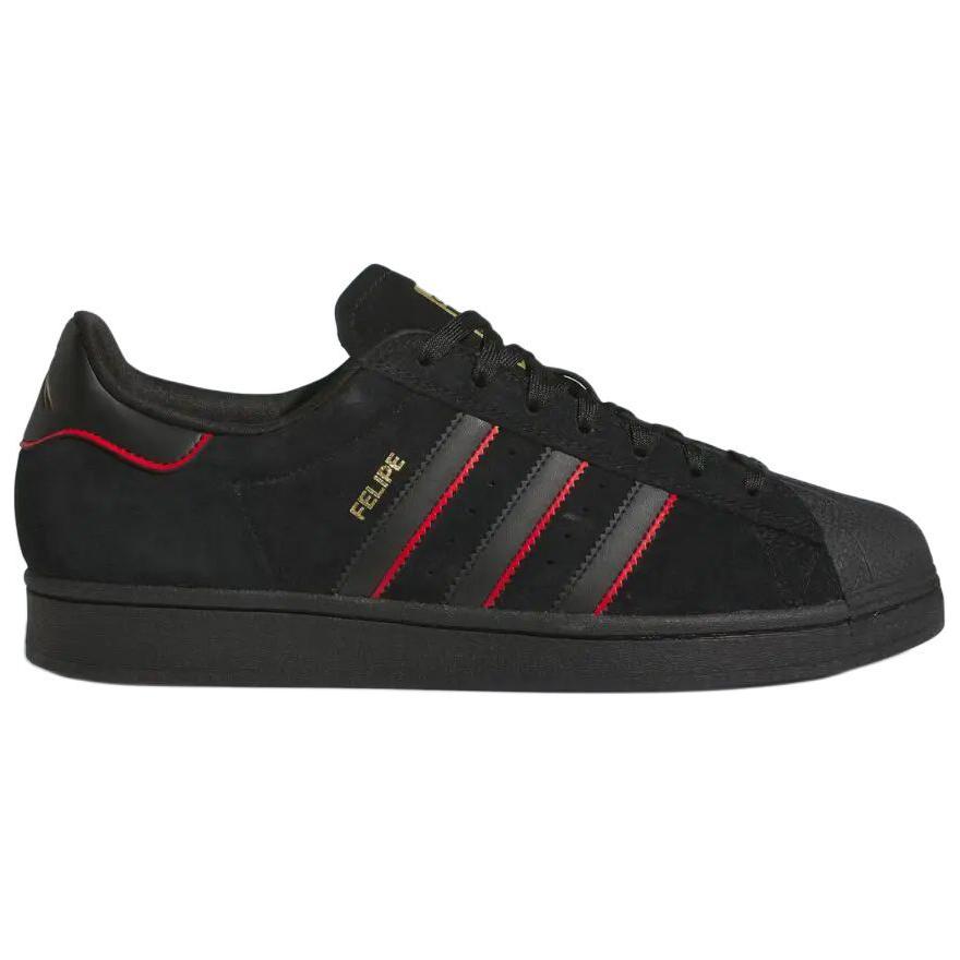 Adidas Felipe Gustavo x Superstar ADV Black Scarlet Unisex Sneakers Core-Black Better-Scarlet Gold-Metallic JR7831