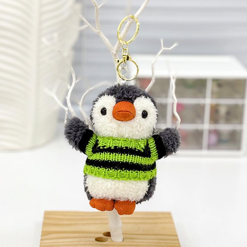 Niedlicher kleiner Pinguin-Anhänger, Plüsch-Spielzeugpuppe, Cartoon-Schultasche, hängende Verzierung, Schlüsselanhänger, Puppe