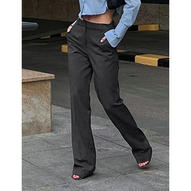 Fall Fashion New Suit Pants Casual High Waist Straight Pants Casual Straight Leg Trousers