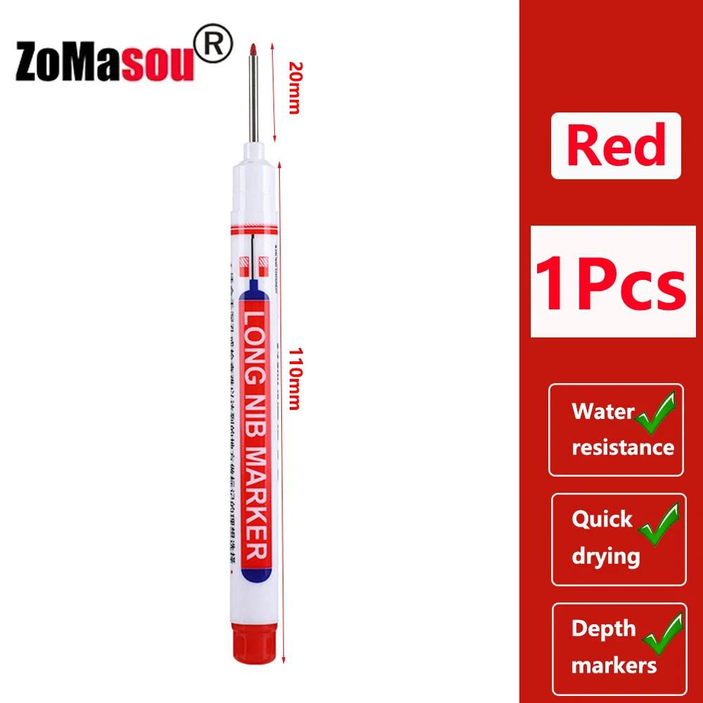 20mm 1-100 Stück Wasserdichter Tieflochmarker Stifte mit langem Kopf für Holzbearbeitung für Metall Tischler Weiße/Schwarze/Rote/Blaue/Grüne Tinte