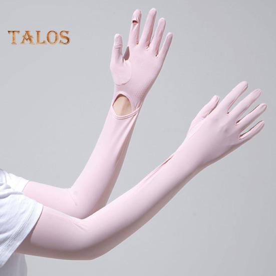 Женские длинные перчатки с защитой от ультрафиолета, перчатки с закрытыми пальцами, охлаждающие перчатки для рук, летние перчатки для вождения, занятий спортом на открытом воздухе, велоспорта