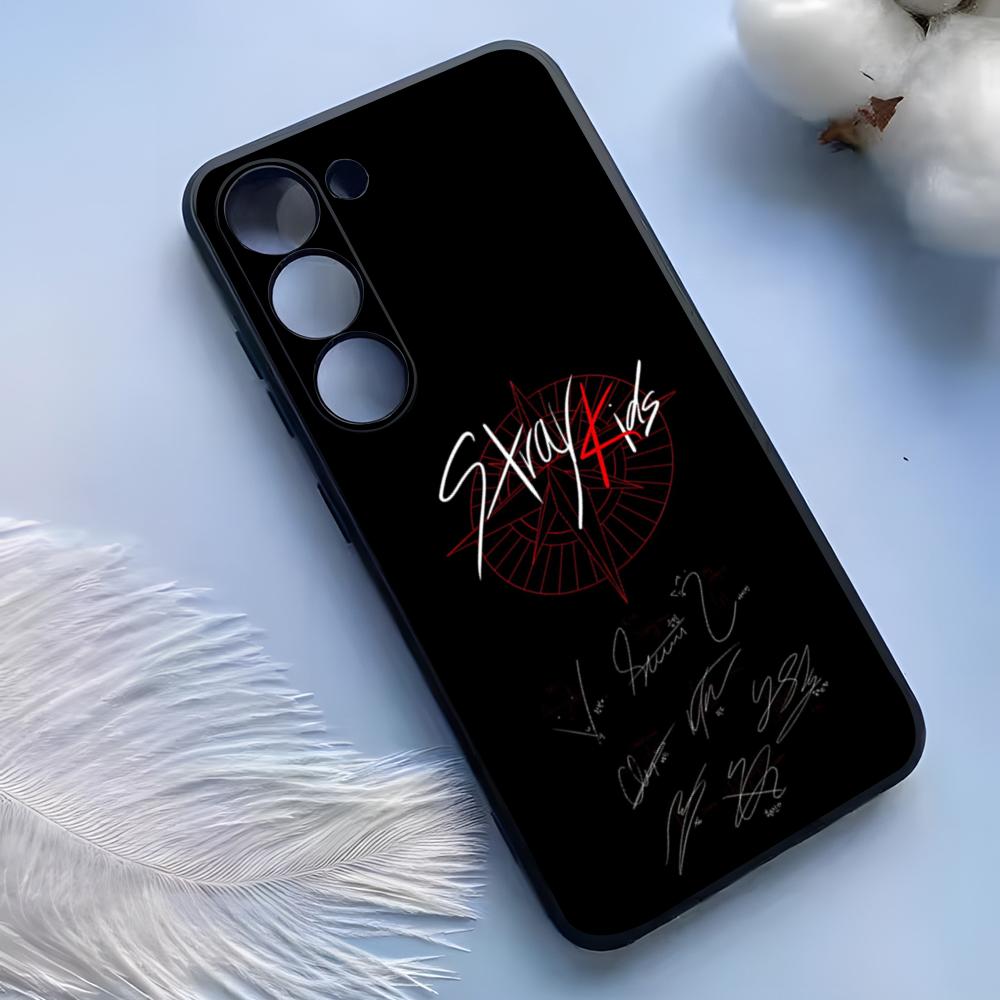 Funda de Teléfono de Moda Kpop S-Stray-Kids Para Samsung S25 Ultra S24 S23 S22 S21 S20 Plus Fe Galaxy A54 A53 A34 A25 Cubierta de Silicona